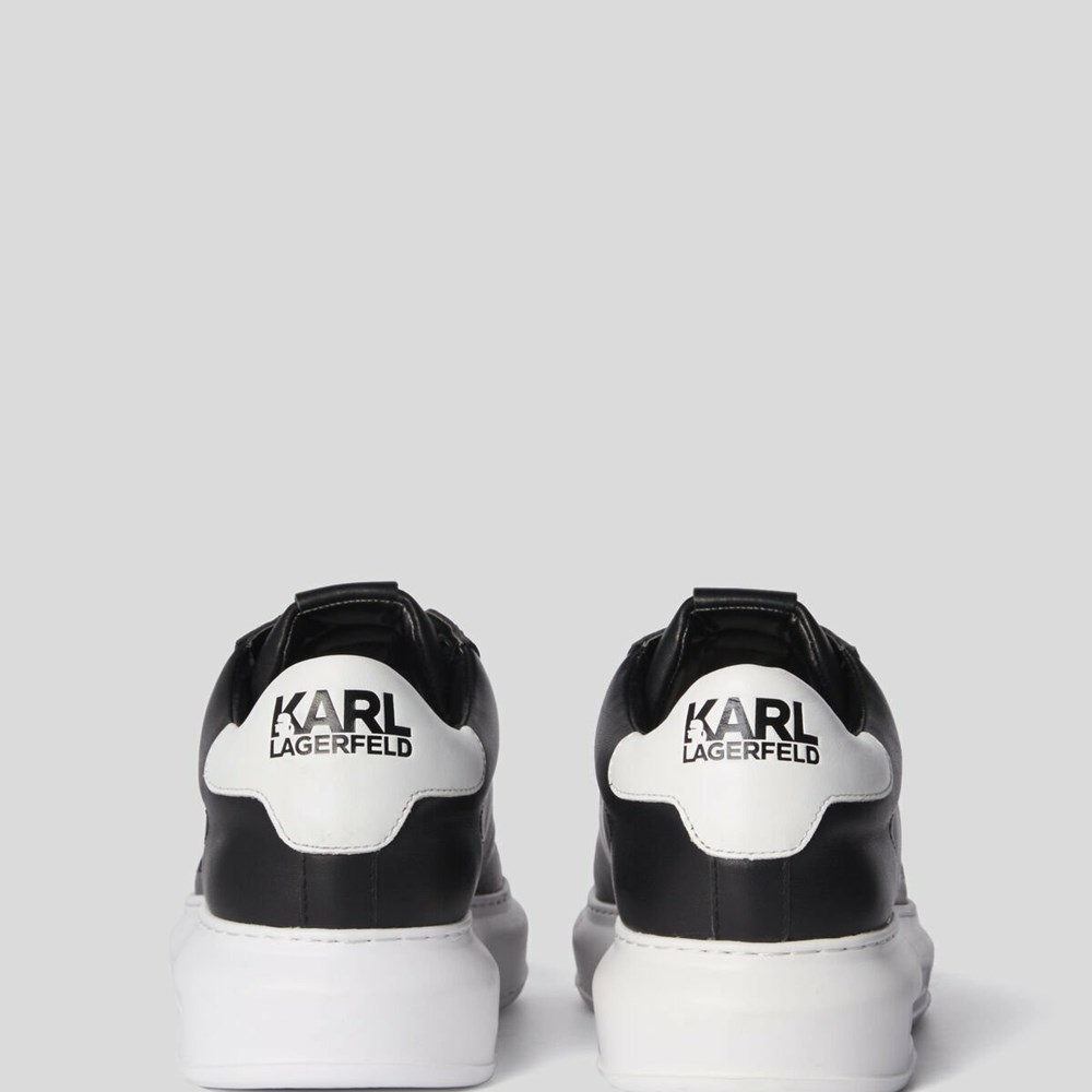 Black Men's Karl Lagerfeld Rue St-guillaume Logo Kapri Sneakers | AE347BYJX