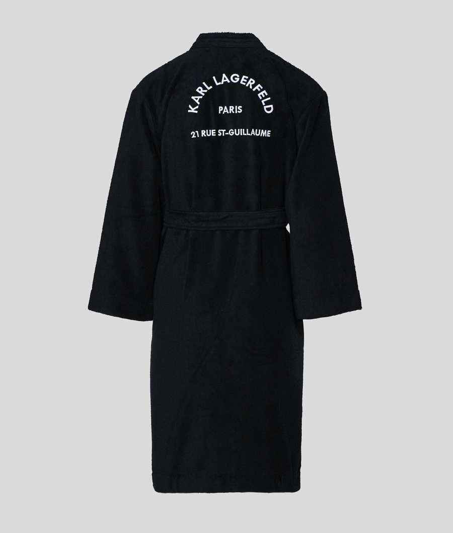 Black Men's Karl Lagerfeld Rue St-guillaume Bathrobe Loungewear | AE632RGPW