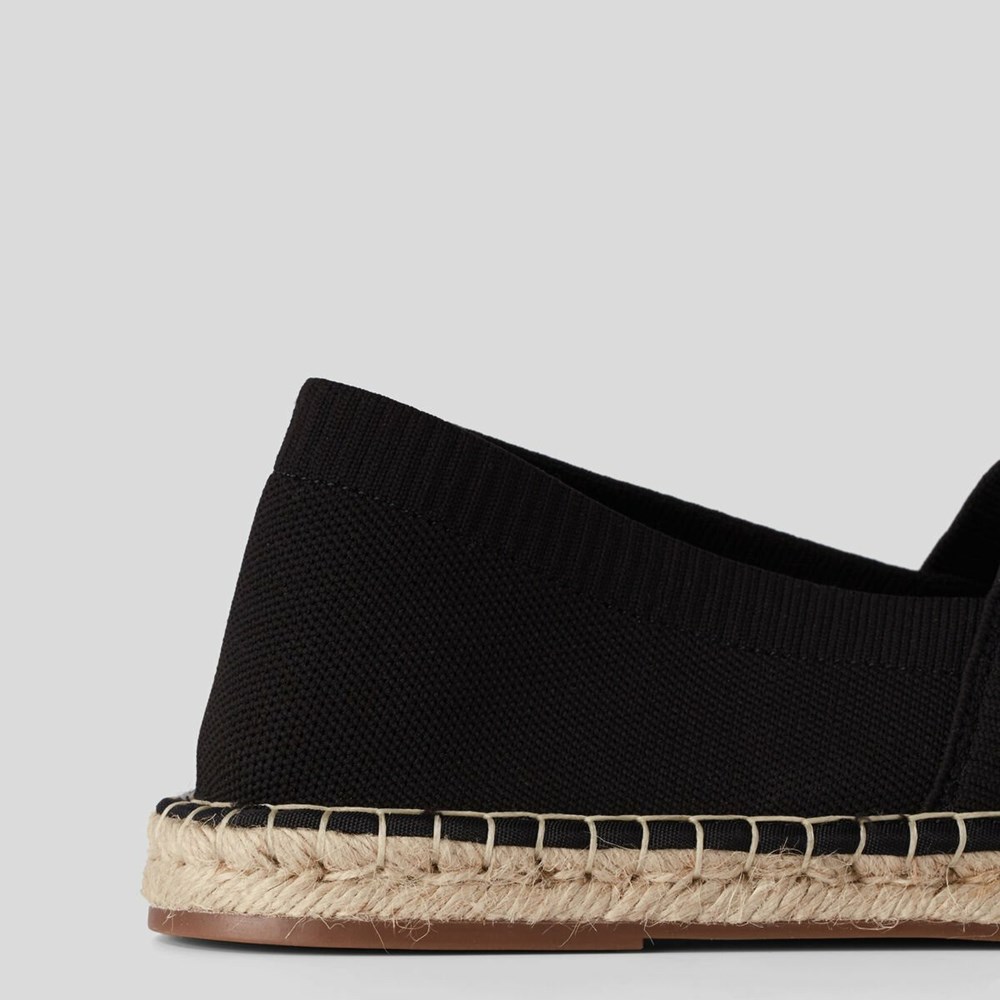 Black Men's Karl Lagerfeld Rue St-guillaume Kamino Espadrilles Sandals & Flats | AE832ENLT