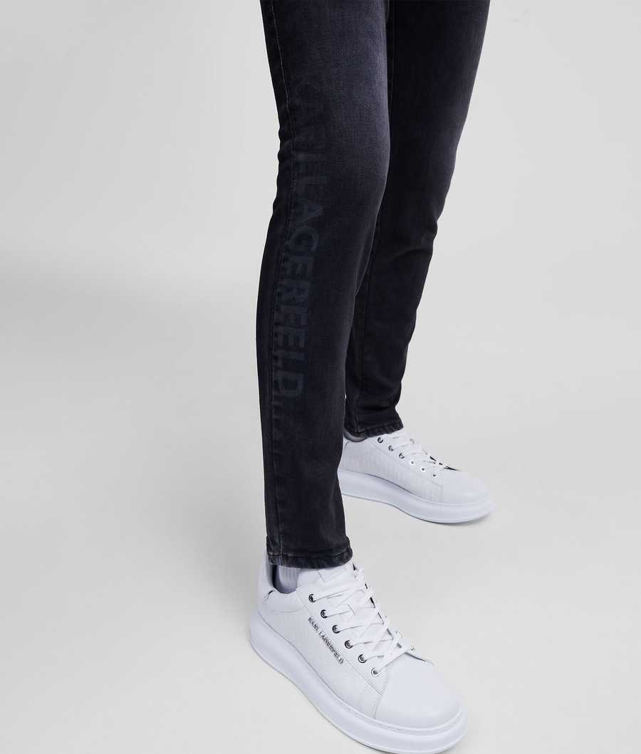 Black Men's Karl Lagerfeld Slim Fit Jeans | AE025GBDS