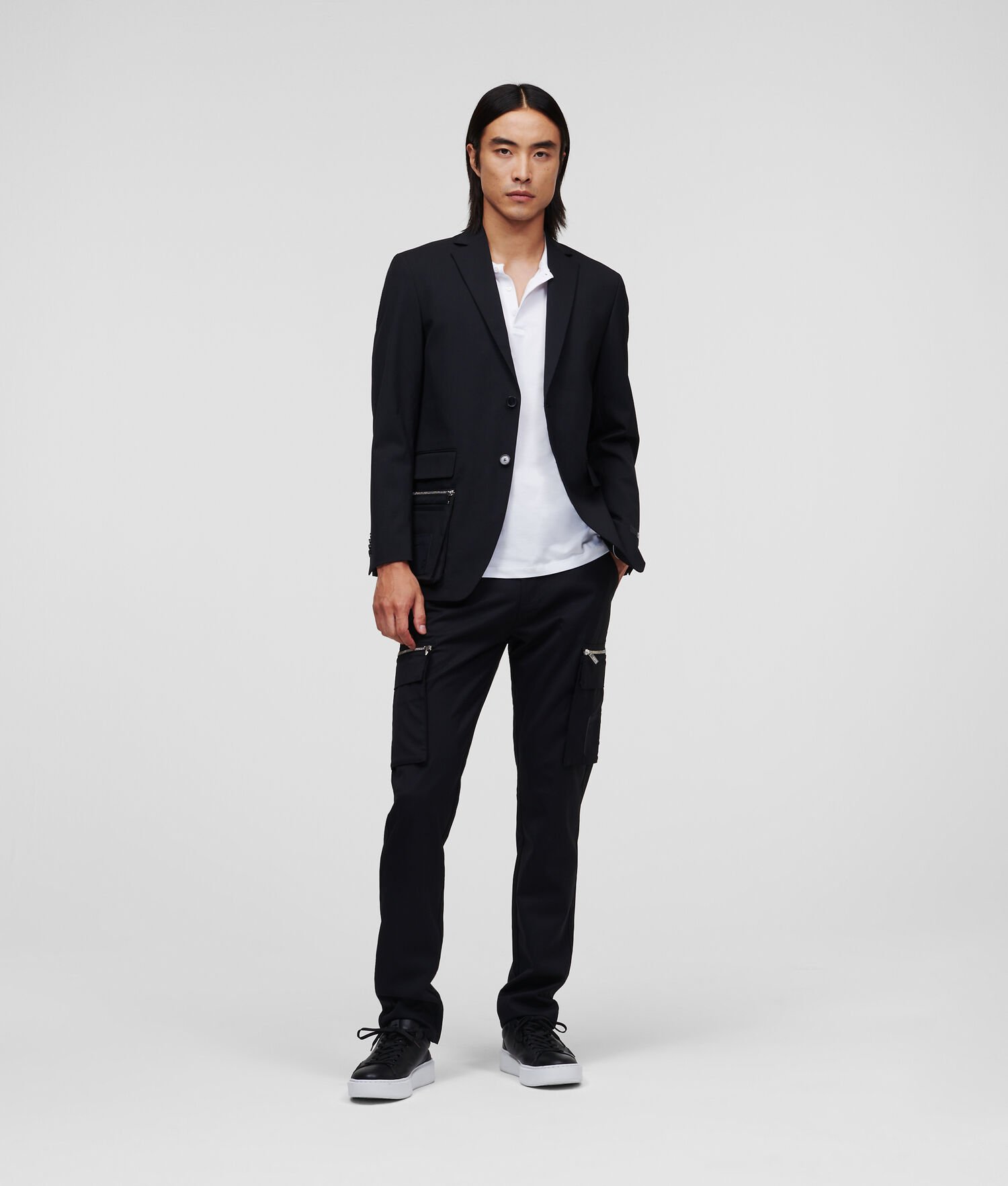 Black Men's Karl Lagerfeld Tailored Jackets | AE175SRZM