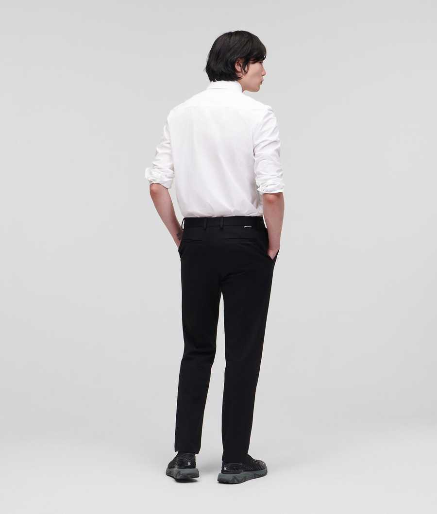 Black Men's Karl Lagerfeld Tailored Punto Pants | AE081RKZC