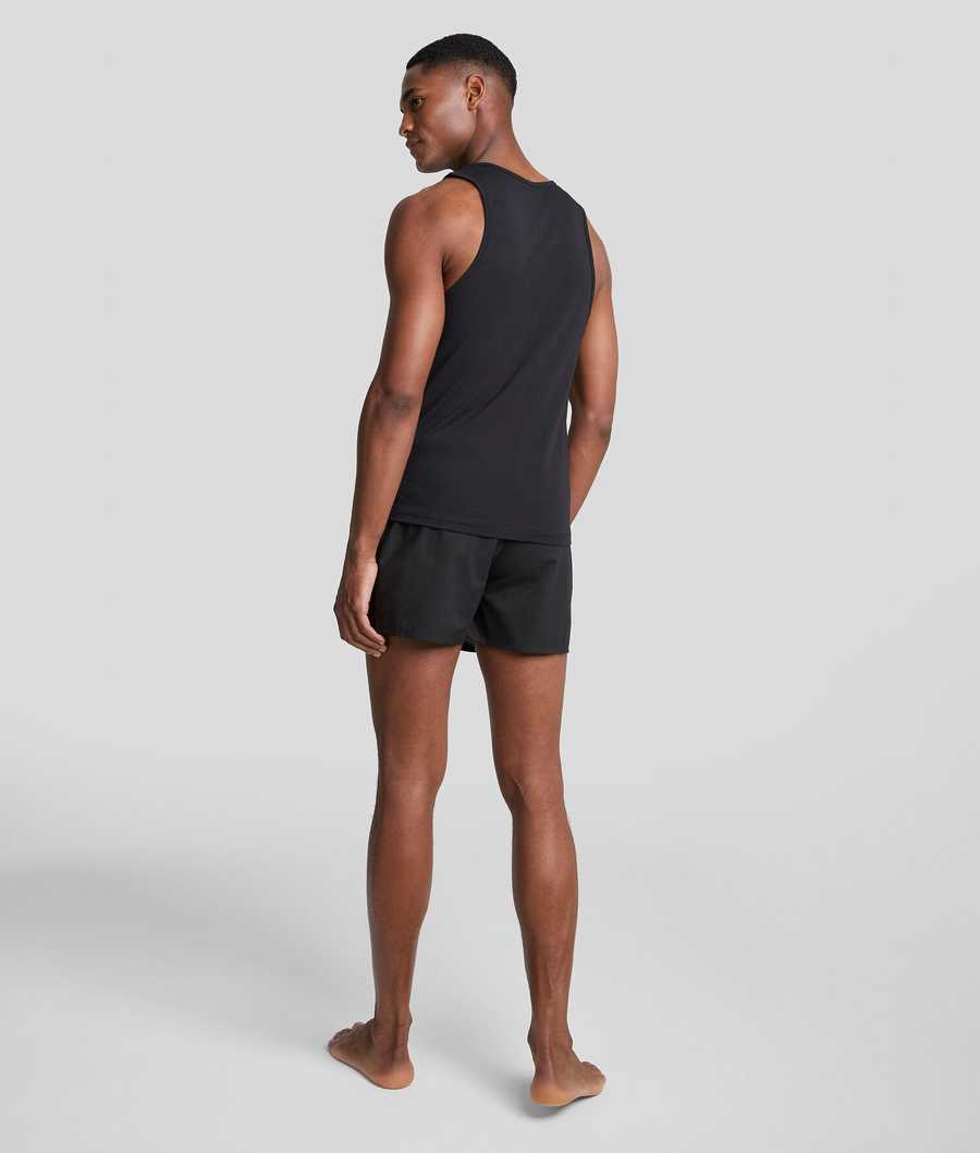 Black Men's Karl Lagerfeld Tank Top - 2 Pack Underwear | AE218YAIQ