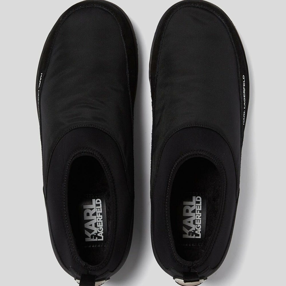 Black Men's Karl Lagerfeld Terra Domo Slip-on Shoes Sandals & Flats | AE643PGOJ