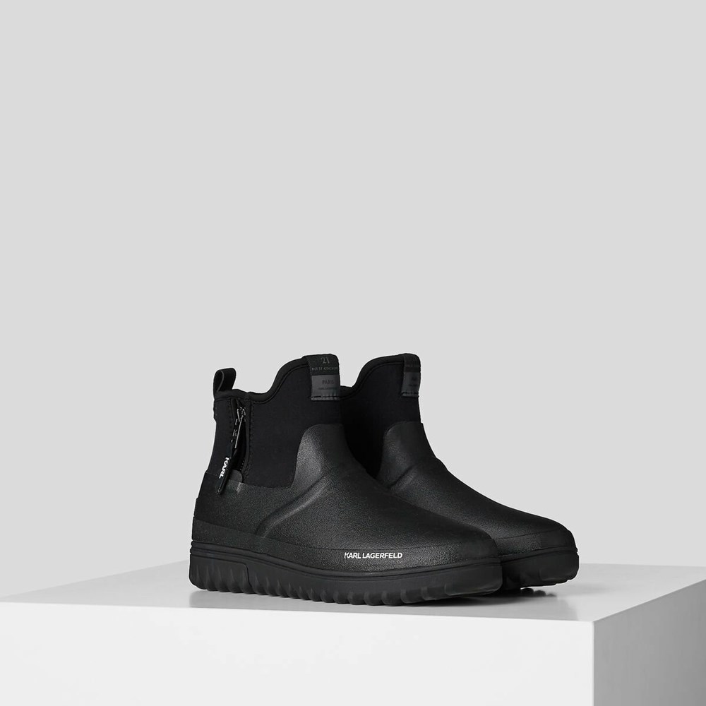 Black Men\'s Karl Lagerfeld Vostok Lo Sock Boot Boots | AE279WVTL