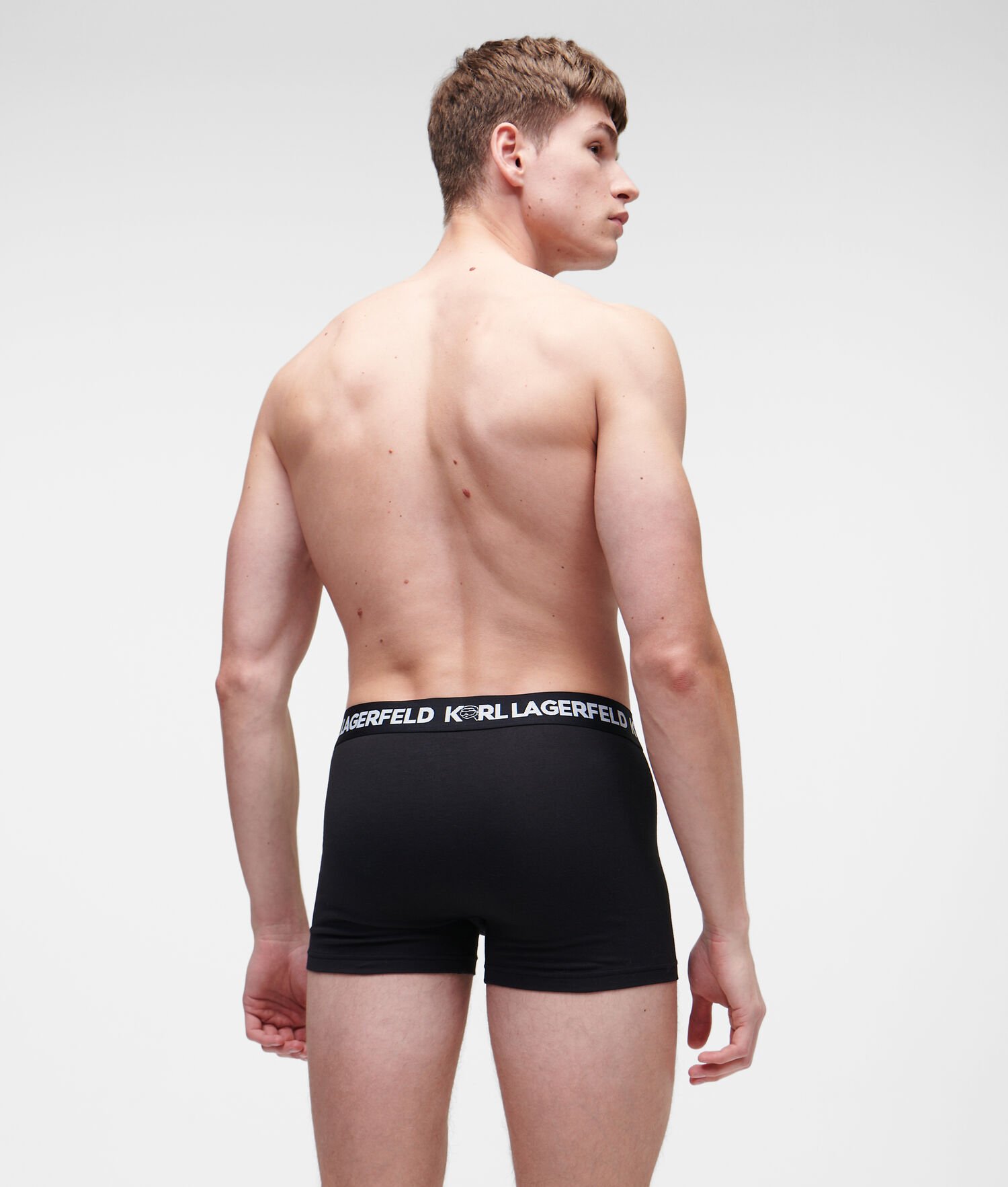 Black / White Men's Karl Lagerfeld Ikonik 2.0 Trunks – 3 Pack Underwear | AE192TCUG