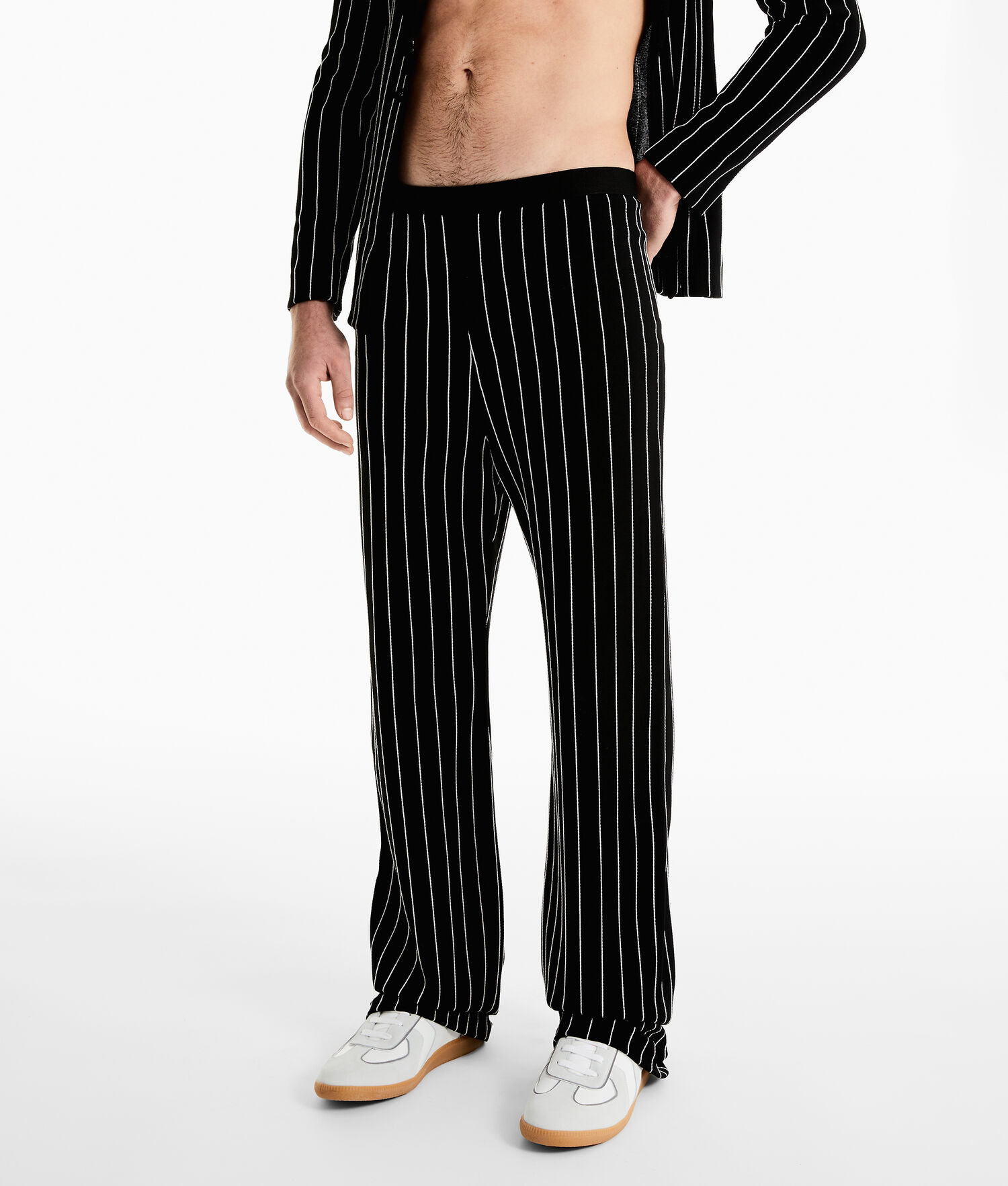 Black / White Men's Karl Lagerfeld Karl Lagerfeld X Alled-martinez Pants | AE860LFXZ