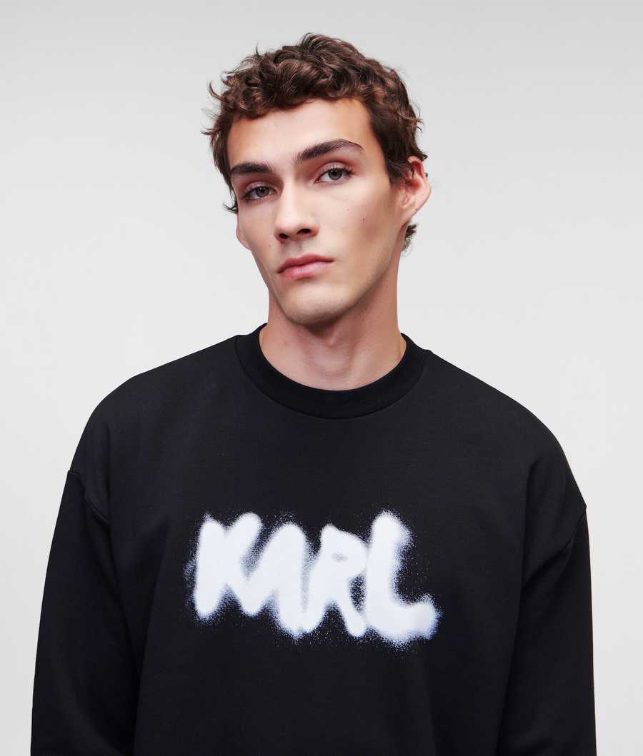 Black / White Men\'s Karl Lagerfeld Karl Logo Knitwear | AE917SPHU