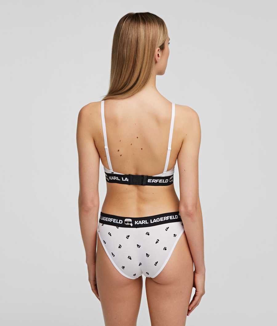 Black / White Women's Karl Lagerfeld Ikonik Karl Briefs - 2 Pack Underwear | AE123PTZN