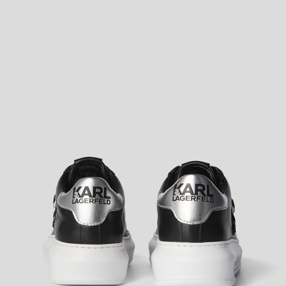 Black / White Women's Karl Lagerfeld K/Ikonik Kapri Sneakers | AE718NADU