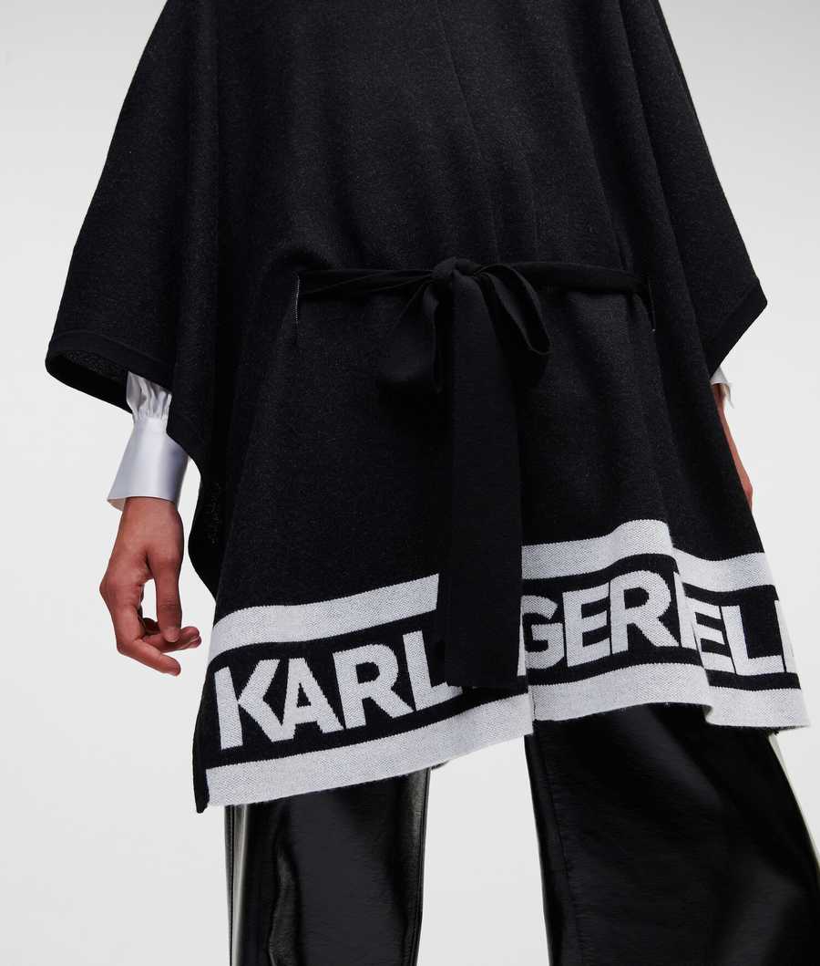 Black / White Women's Karl Lagerfeld Karl Logo Knitted Knitwear | AE715WYTM