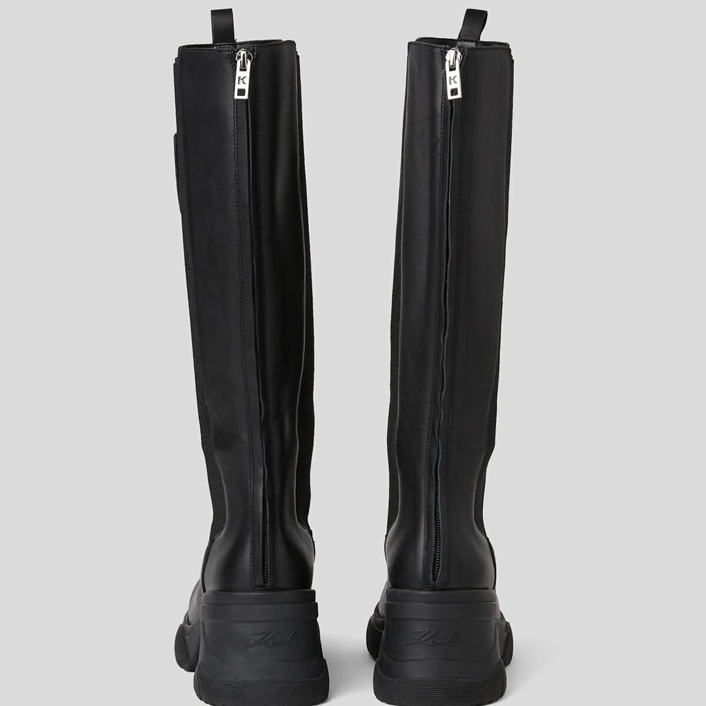 Black Women's Karl Lagerfeld Bridger High Leg Gore Boots | AE574LQSJ