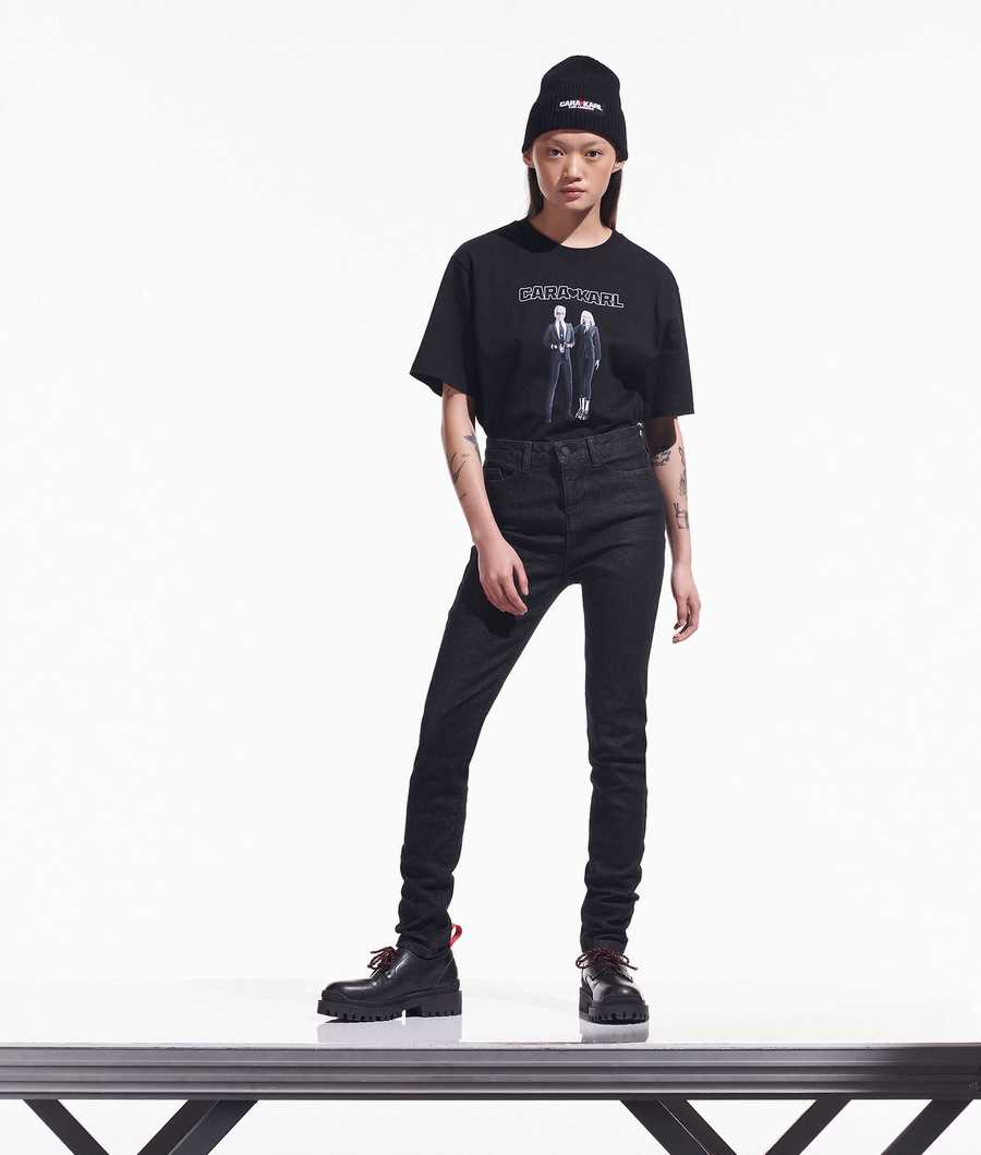 Black Women's Karl Lagerfeld Cara Loves Karl Skinny Jeans | AE032UTIW