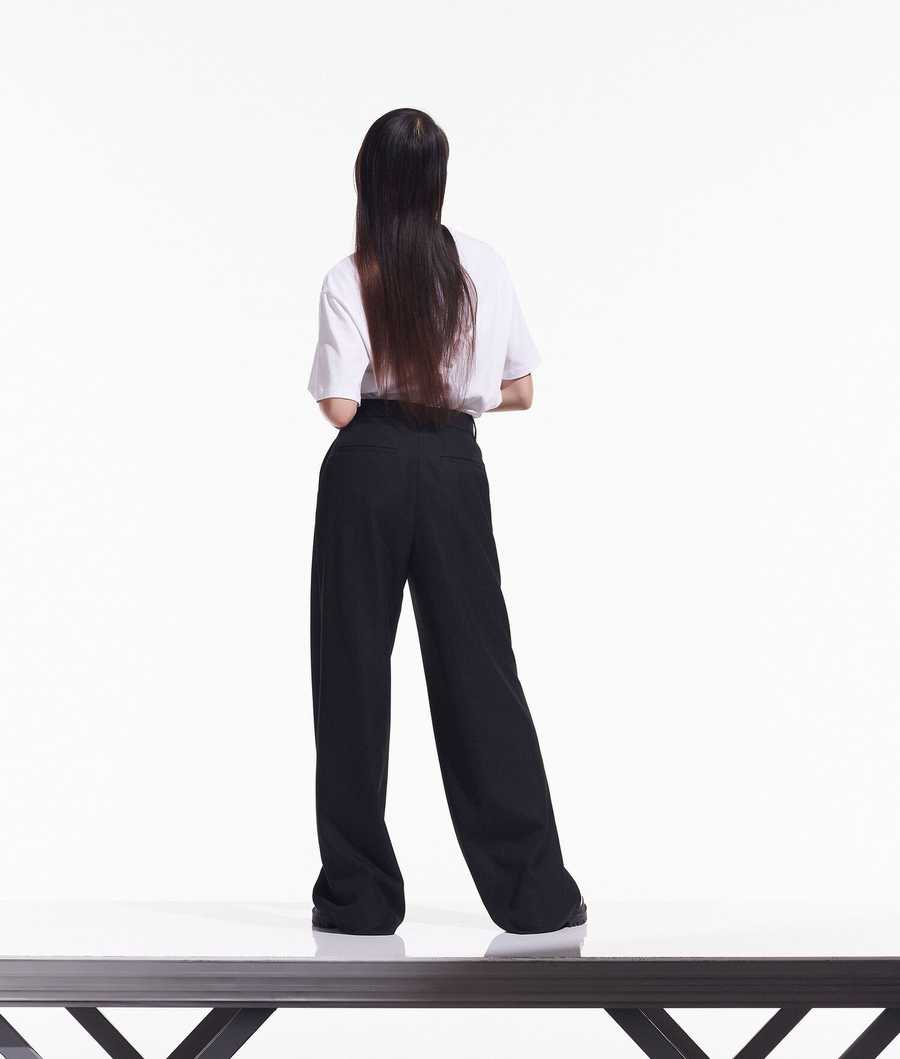 Black Women's Karl Lagerfeld Cara Loves Karl Wide-leg Pants | AE109HSAQ