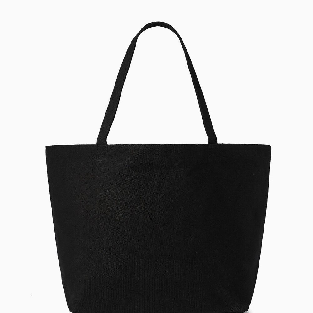 Black Women's Karl Lagerfeld Cara Loves Karl Canvas Shopper Tote Bags | AE394IQGA