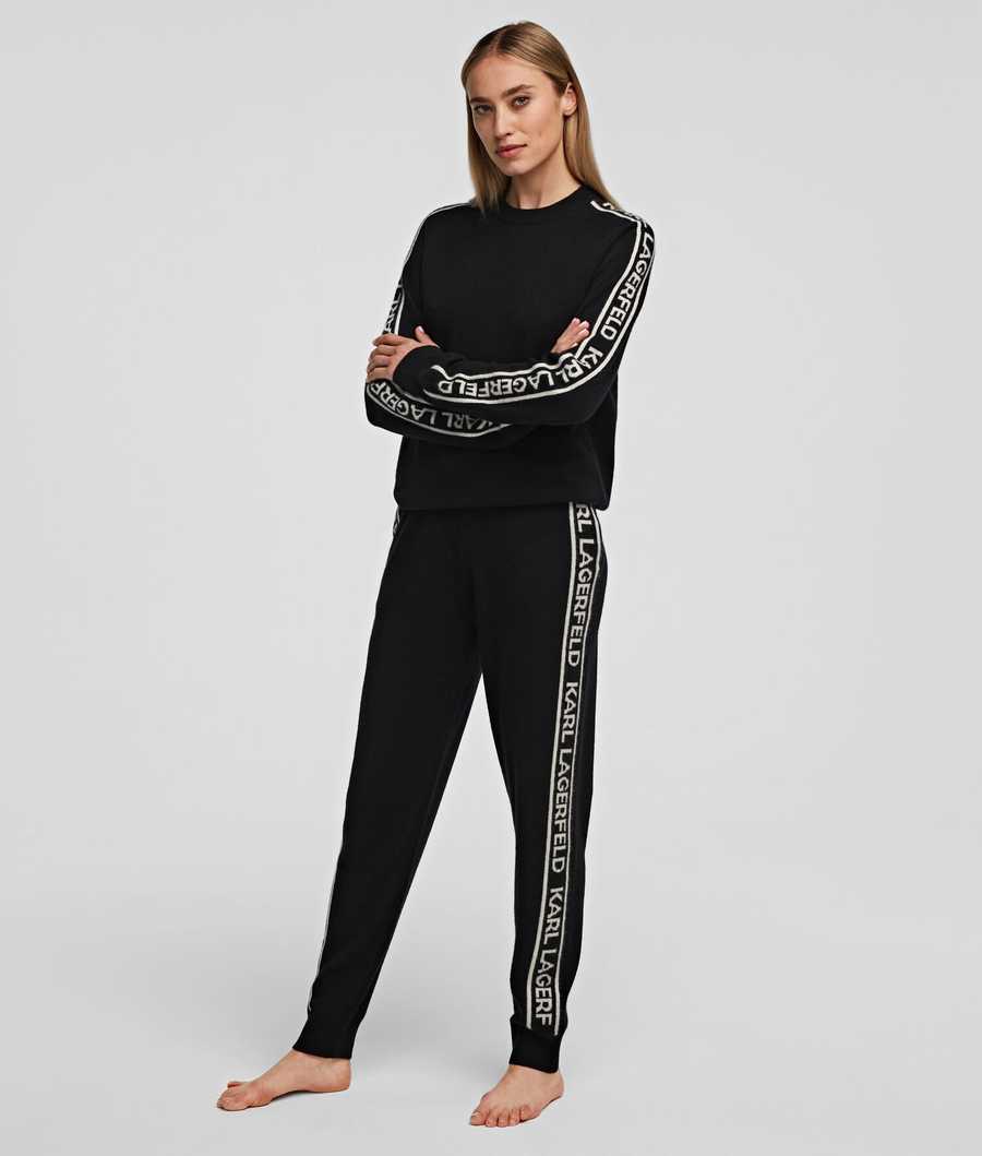 Black Women's Karl Lagerfeld Cashmere Sweater Loungewear | AE937EKLA