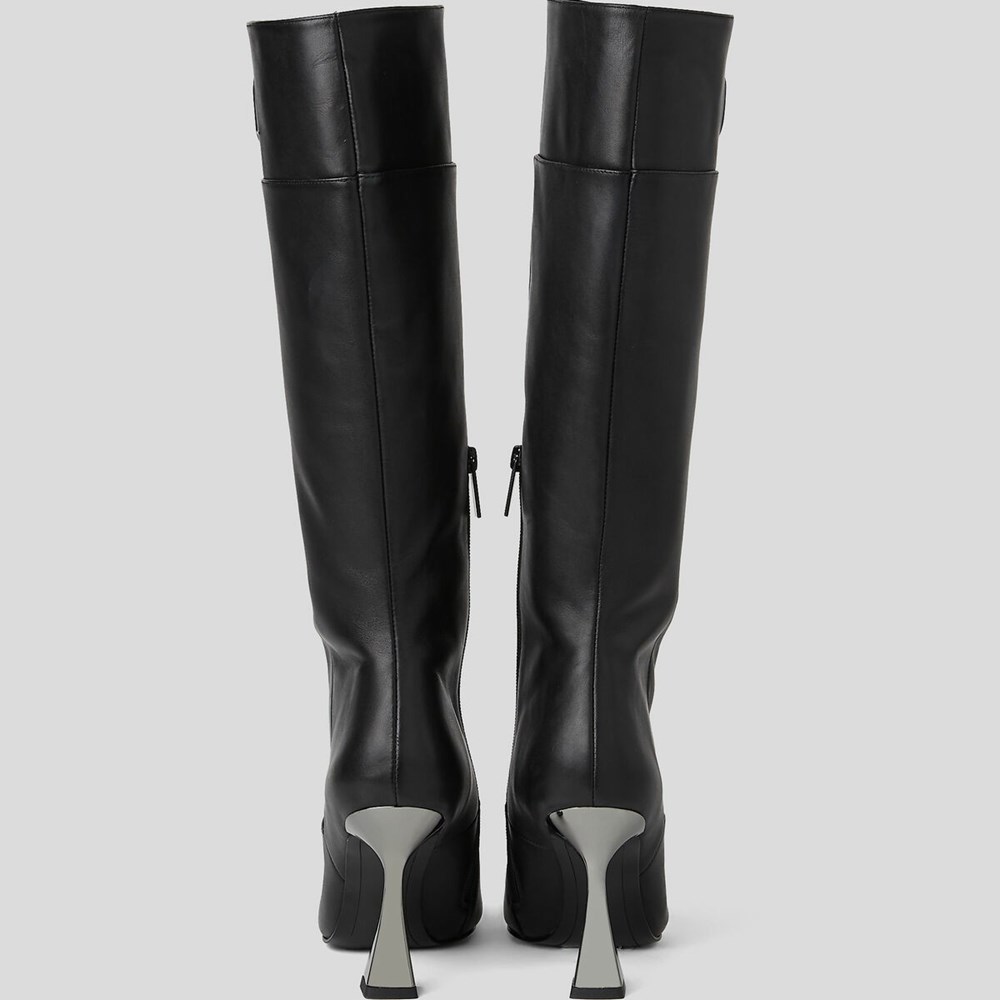 Black Women's Karl Lagerfeld Debut Hi Leg Boots | AE097IXEN