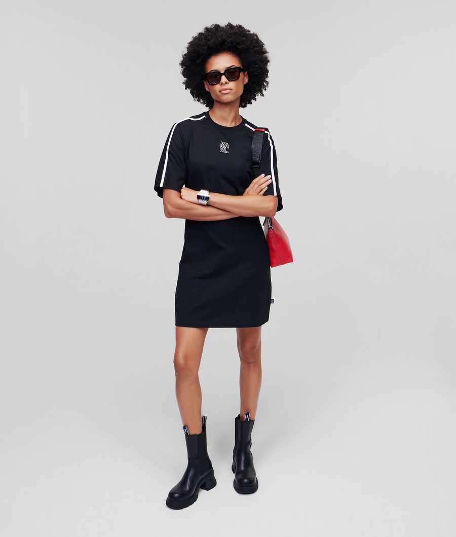 Black Women's Karl Lagerfeld Fitted Dresses | AE579NIYU