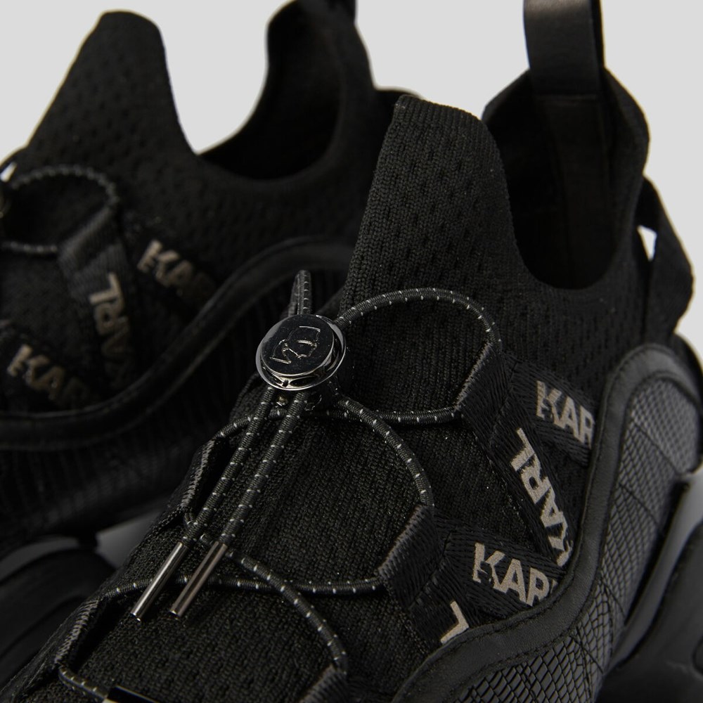 Black Women's Karl Lagerfeld Gemini Krosslace Sneakers | AE891YDGL