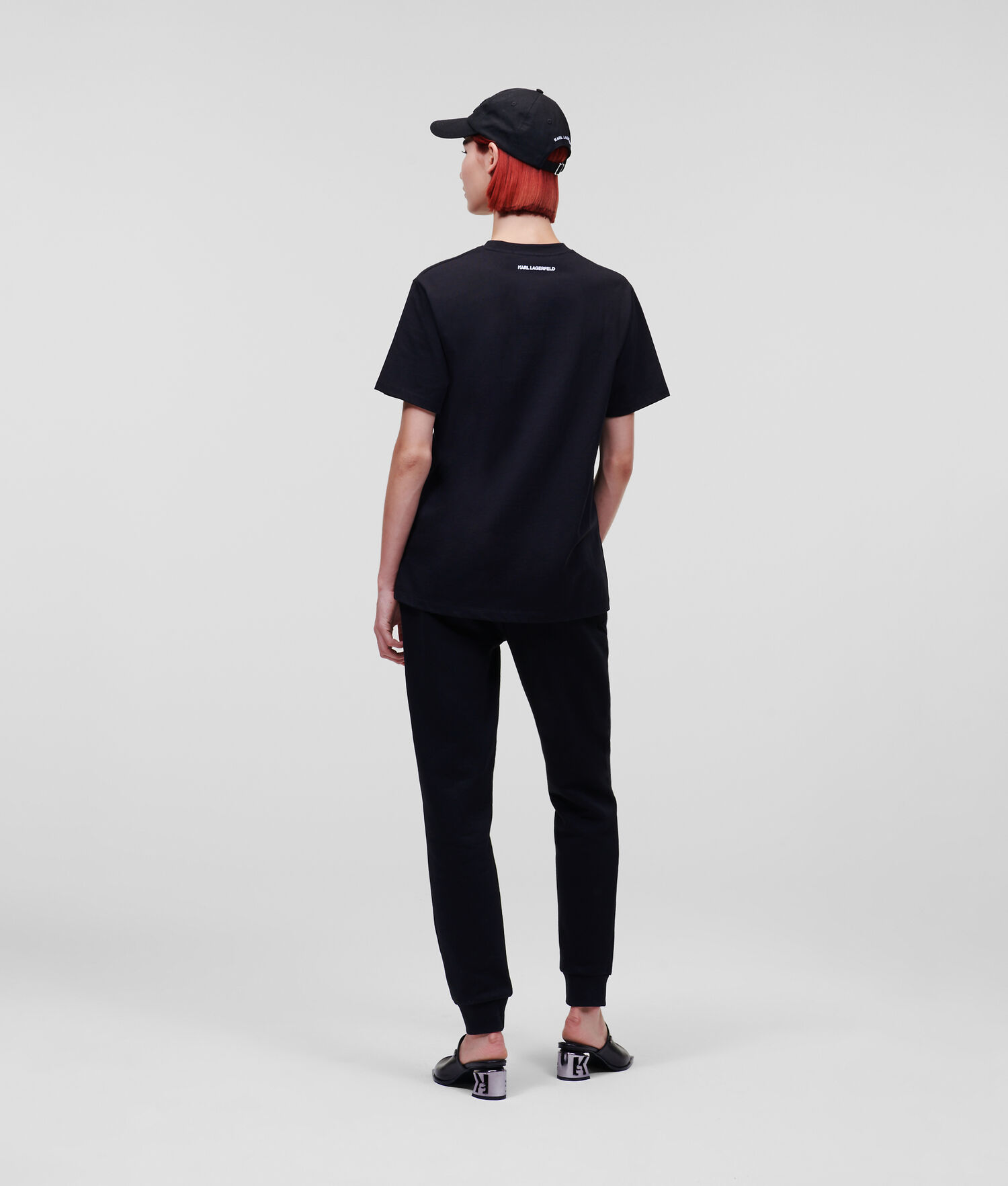 Black Women's Karl Lagerfeld Ikonik 2.0 Oversized T-Shirts | AE031WONE