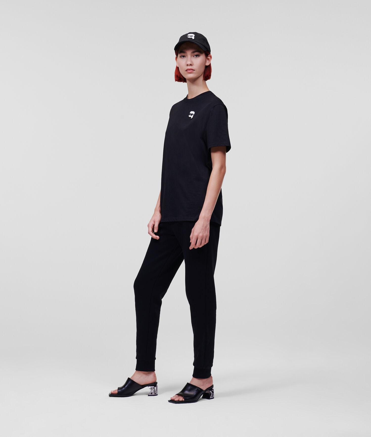 Black Women's Karl Lagerfeld Ikonik 2.0 Oversized T-Shirts | AE031WONE