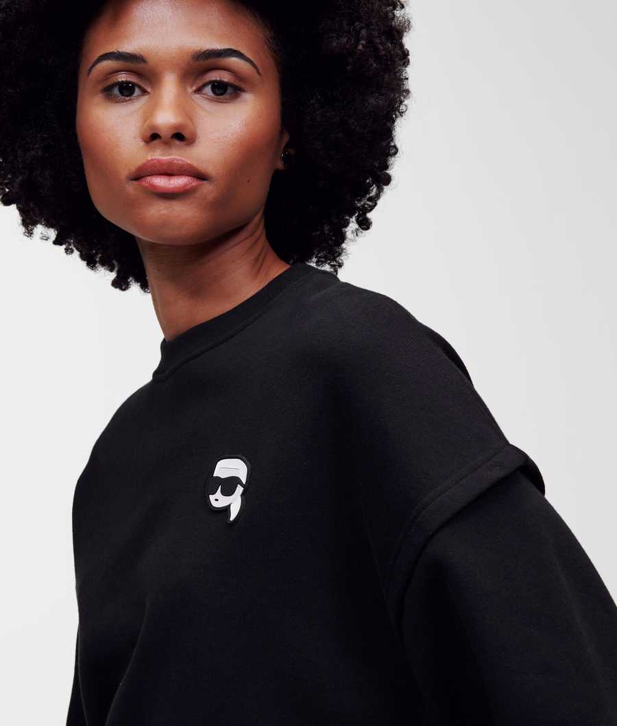 Black Women\'s Karl Lagerfeld Ikonik 2.0 Relaxed-fit Sweatshirts | AE205YJGV