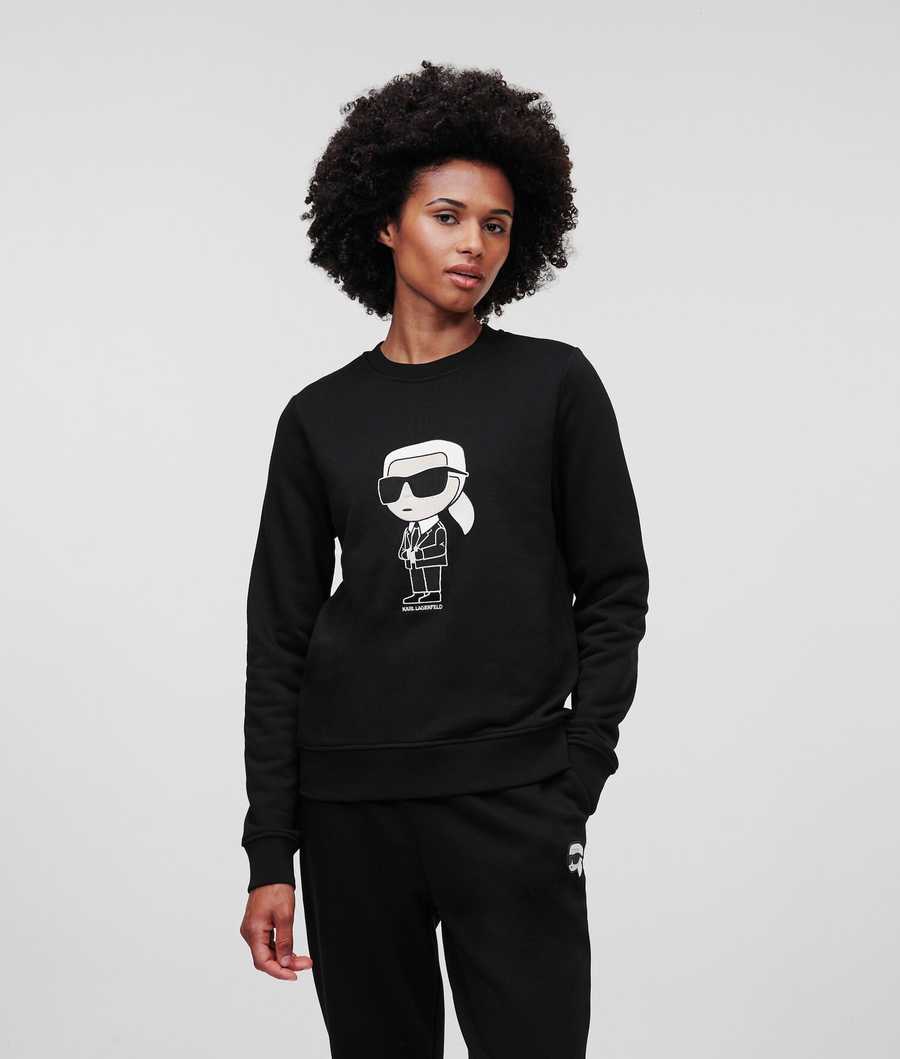 Black Women's Karl Lagerfeld Ikonik 2.0 Sweatshirts | AE431UJQA