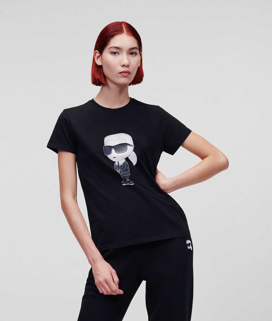 Black Women\'s Karl Lagerfeld Ikonik 2.0 T-Shirts | AE508HTGW