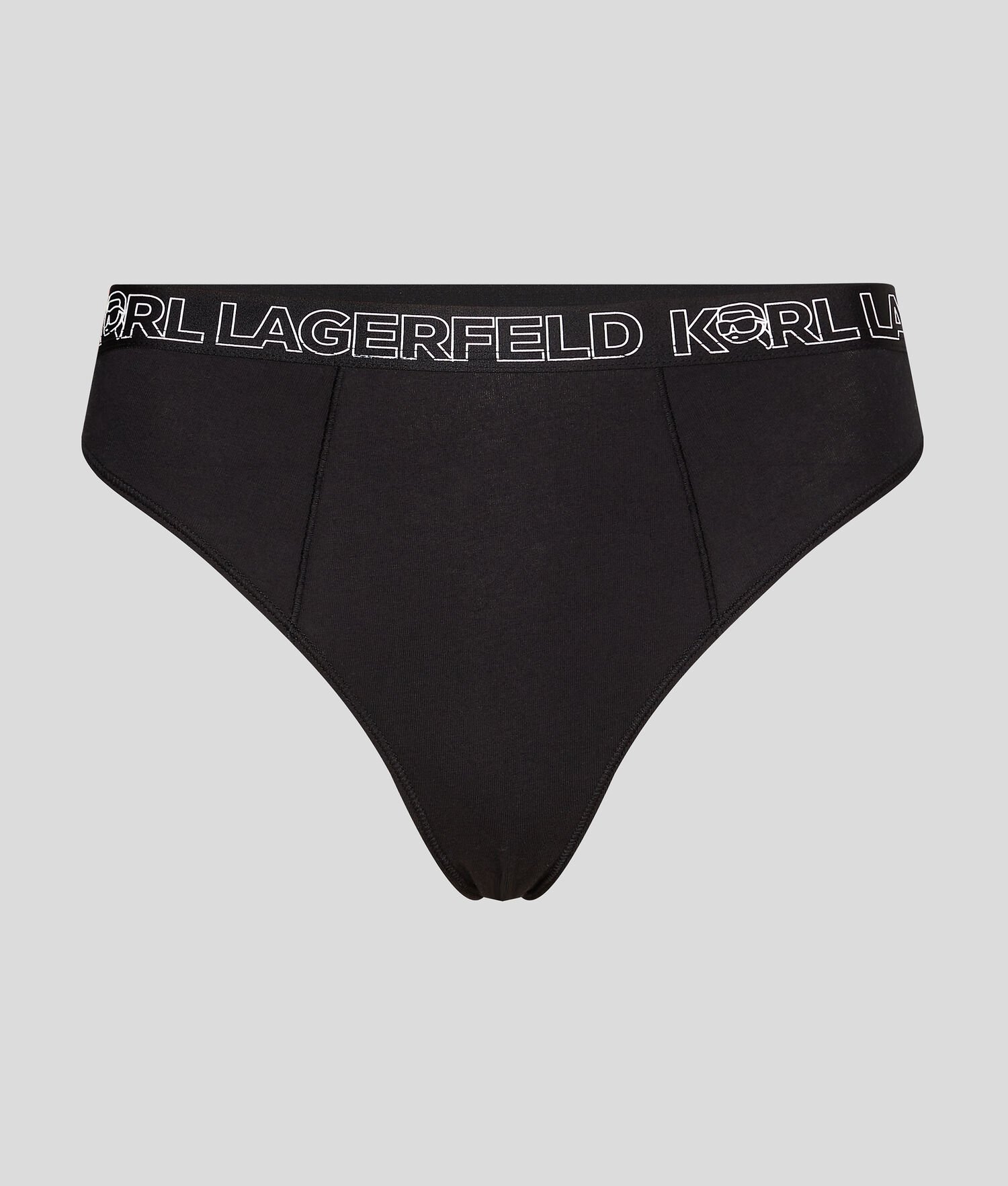 Black Women\'s Karl Lagerfeld Ikonik 2.0 Logo High-rise Brief Underwear | AE709SGQA