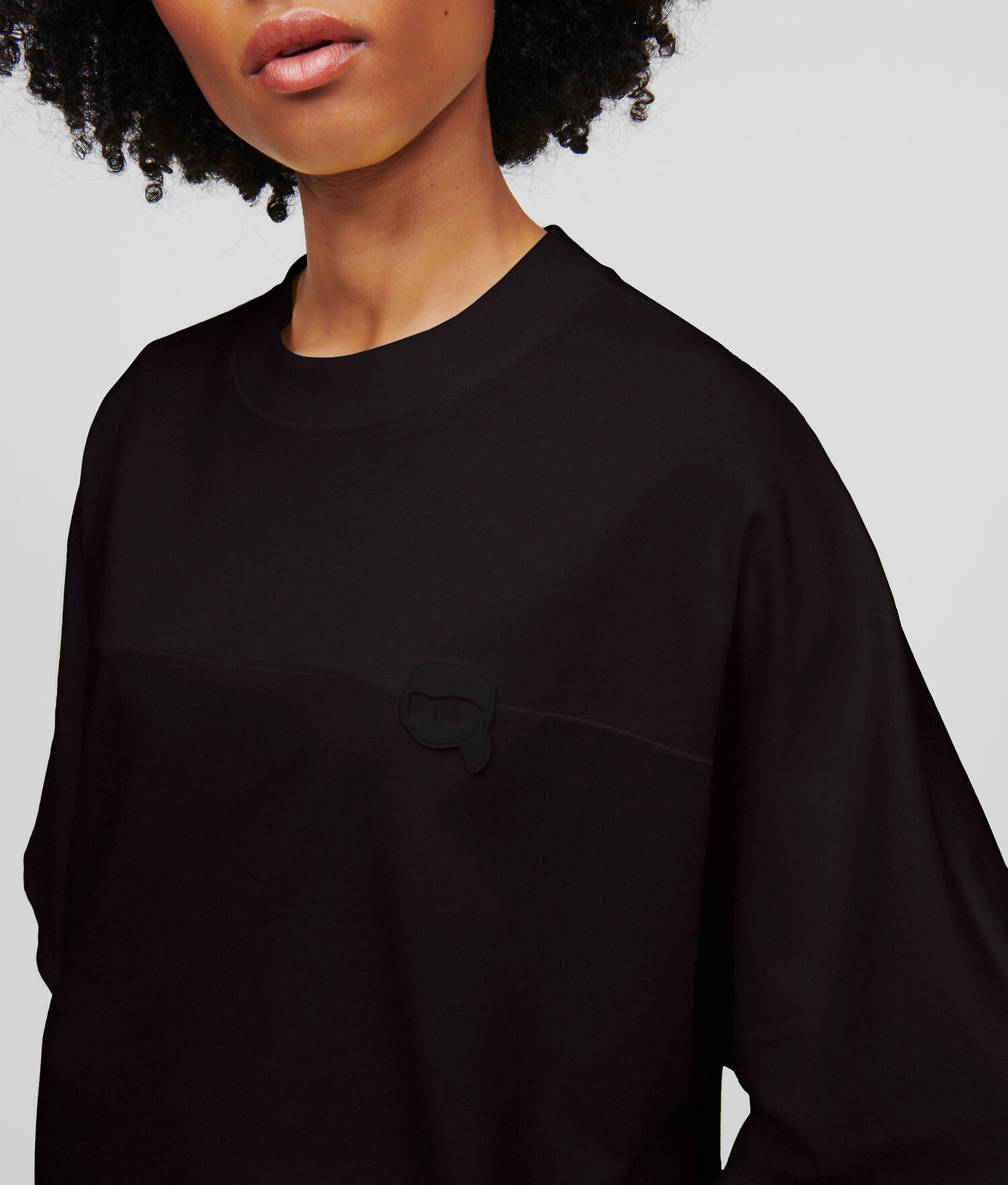 Black Women's Karl Lagerfeld Ikonik 2.0 Boxy T-Shirts | AE864PWKG