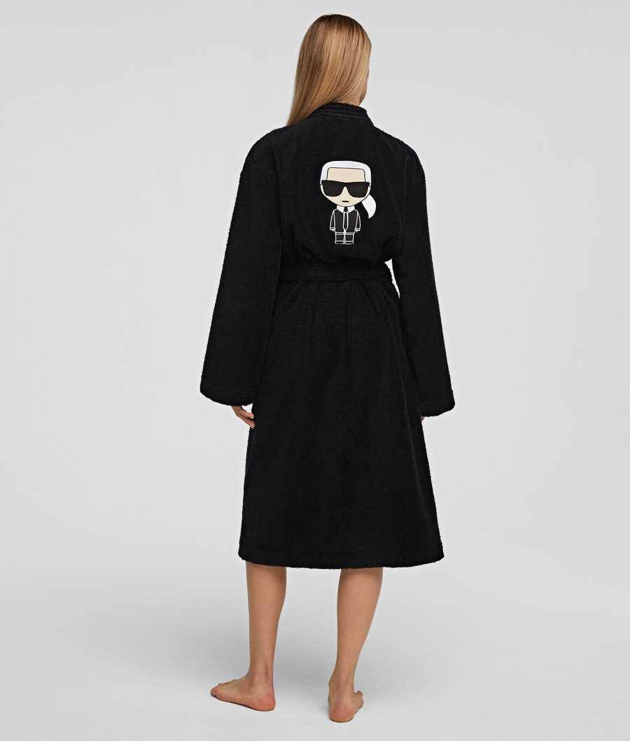 Black Women's Karl Lagerfeld Ikonik Bathrobe Loungewear | AE974OTRY