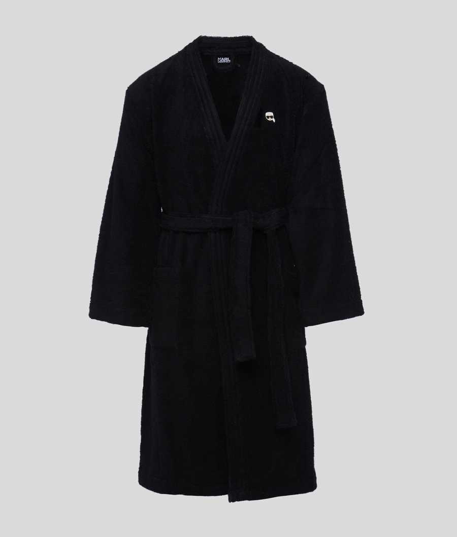 Black Women's Karl Lagerfeld Ikonik Bathrobe Loungewear | AE974OTRY