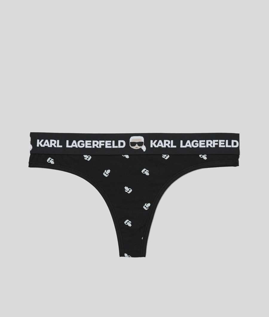 Black Women's Karl Lagerfeld Ikonik Karl Thong Underwear | AE015IREP