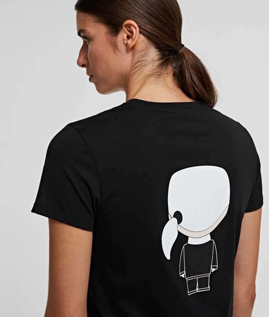 Black Women's Karl Lagerfeld Ikonik Karl T-Shirts | AE264MIGW