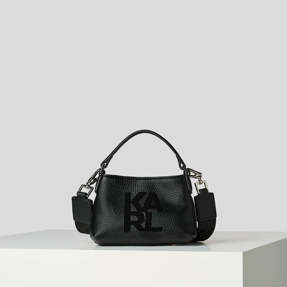 Black Women\'s Karl Lagerfeld K/Athleisure Miniature Crossbody Bags | AE059UXEH