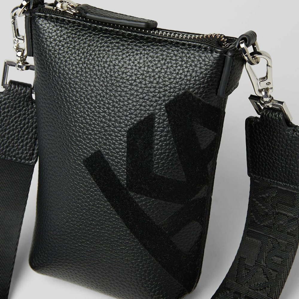 Black Women's Karl Lagerfeld K/Athleisure Phone Holder Crossbody Bags | AE209WDQK