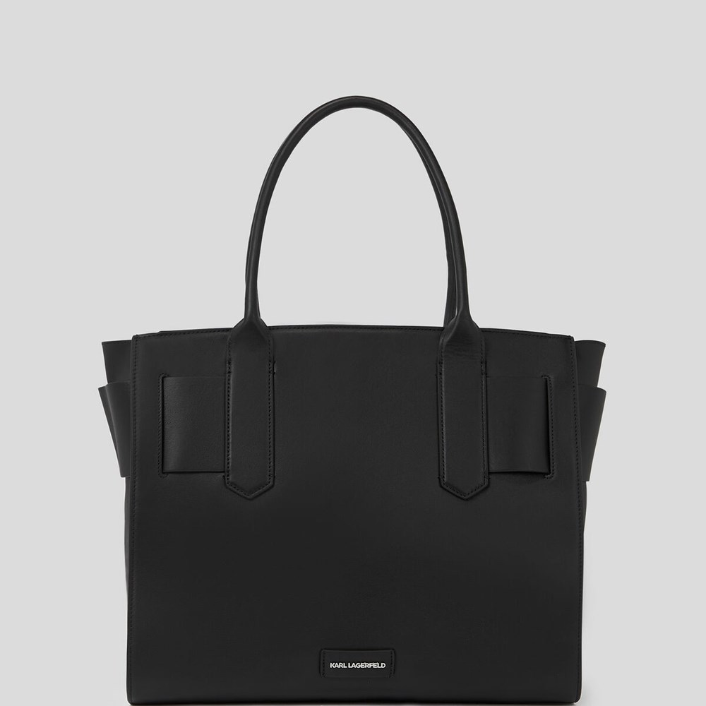 Black Women's Karl Lagerfeld K/Disk Large Tote Bags | AE843JYUB