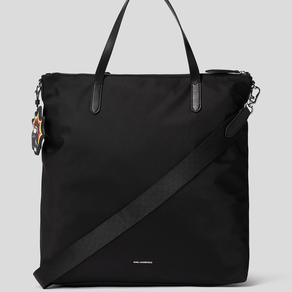 Black Women's Karl Lagerfeld K/Heroes Nylon Tote Bags | AE130SOEV