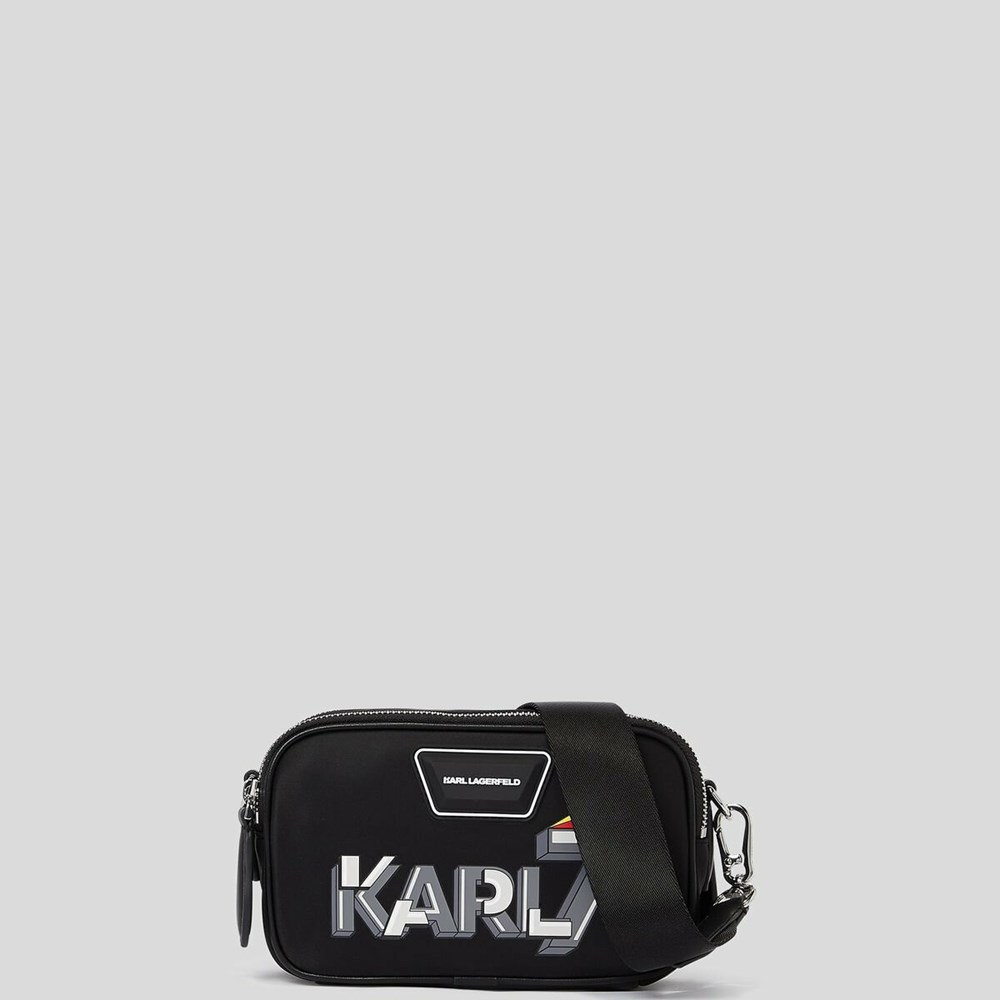 Black Women's Karl Lagerfeld K/Heroes Nylon Camera Bag | AE194WAIL