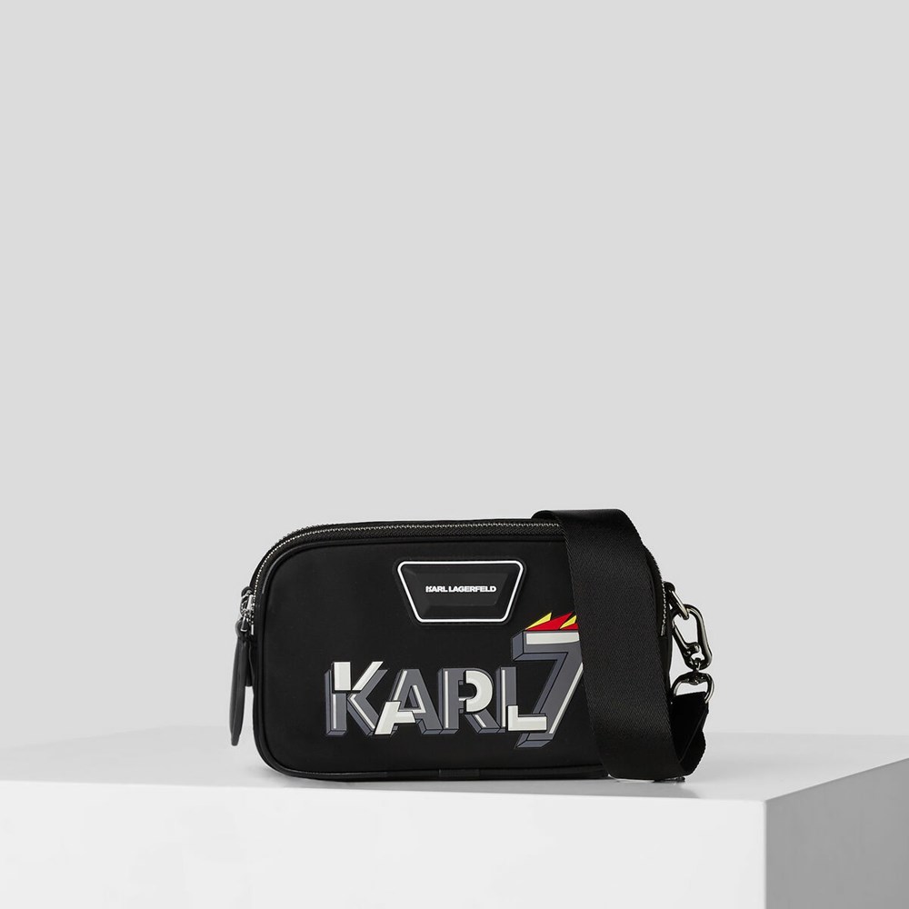 Black Women\'s Karl Lagerfeld K/Heroes Nylon Camera Bag | AE194WAIL