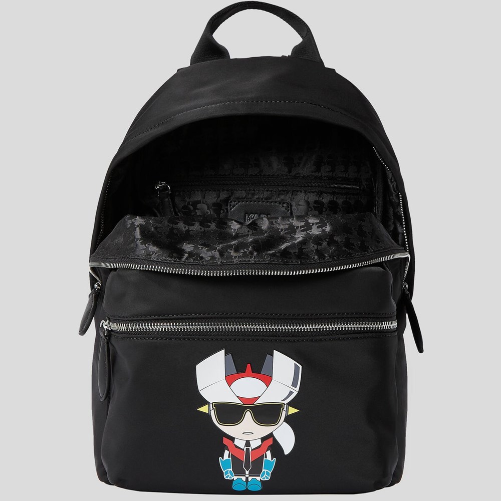 Black Women's Karl Lagerfeld K/Heroes Nylon Backpacks | AE821JETF