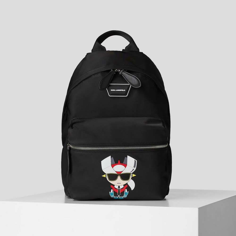 Black Women\'s Karl Lagerfeld K/Heroes Nylon Backpacks | AE821JETF