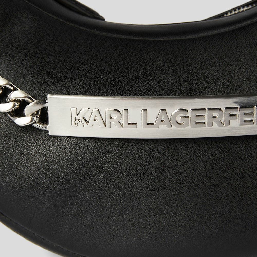 Black Women's Karl Lagerfeld K/Id Half-moon Shoulder Bags | AE729SHML