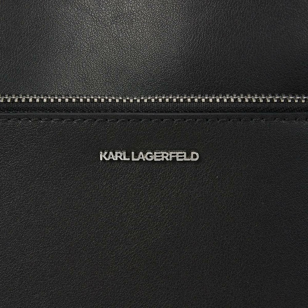 Black Women's Karl Lagerfeld K/Ikonik 2.0 Leather Backpacks | AE234MNLP