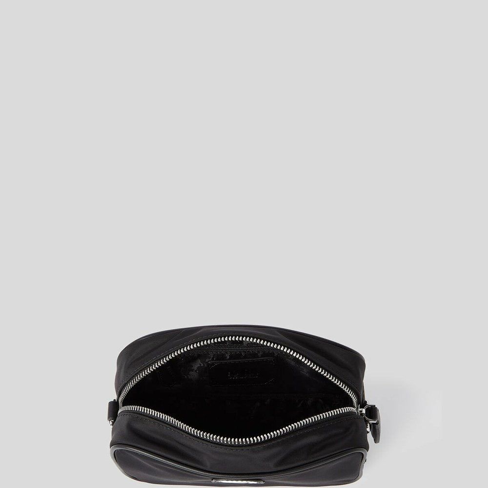 Black Women's Karl Lagerfeld K/Ikonik 2.0 Nylon Camera Bag | AE956ELXK