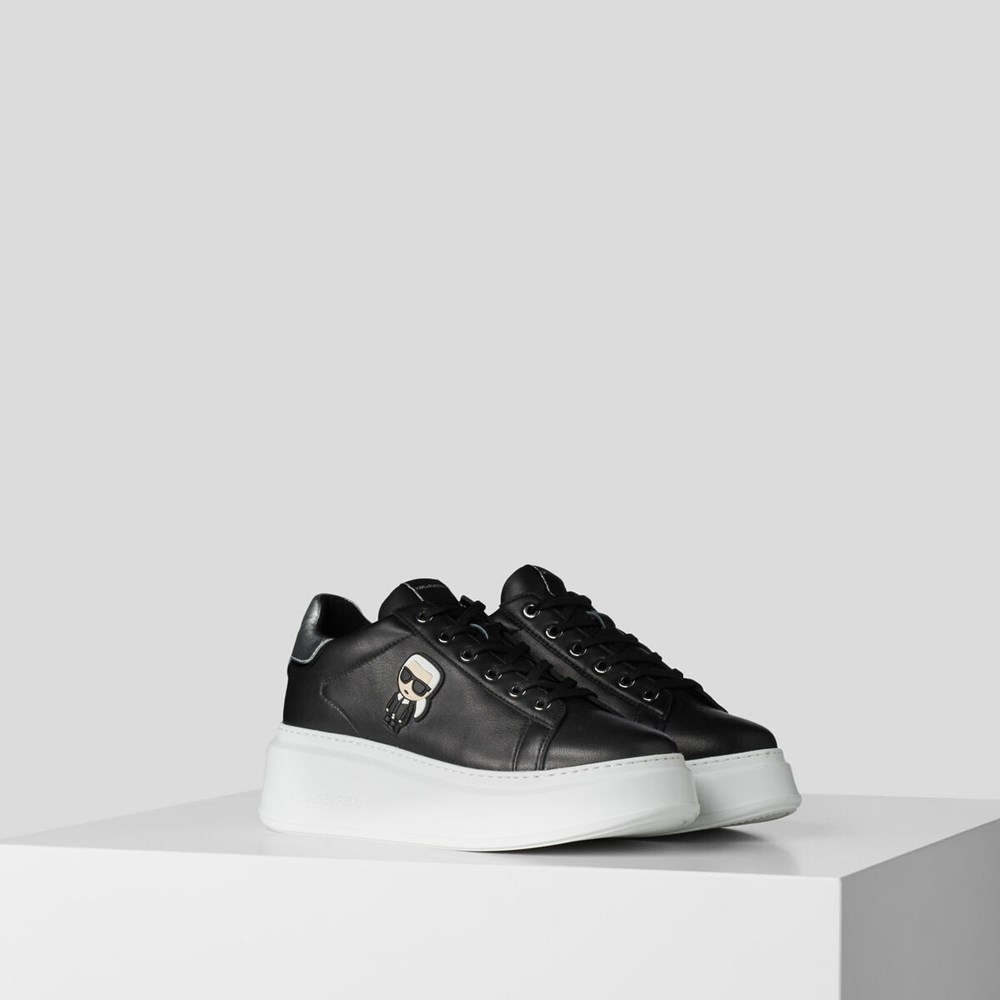 Black Women\'s Karl Lagerfeld K/Ikonik Anakapri Sneakers | AE748HIYC