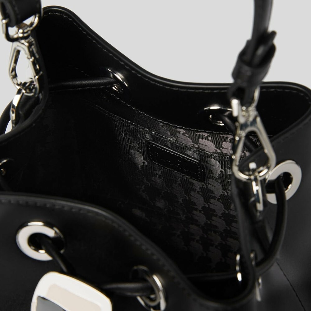 Black Women's Karl Lagerfeld K/Ikonik Bucket Bag | AE809RUTX