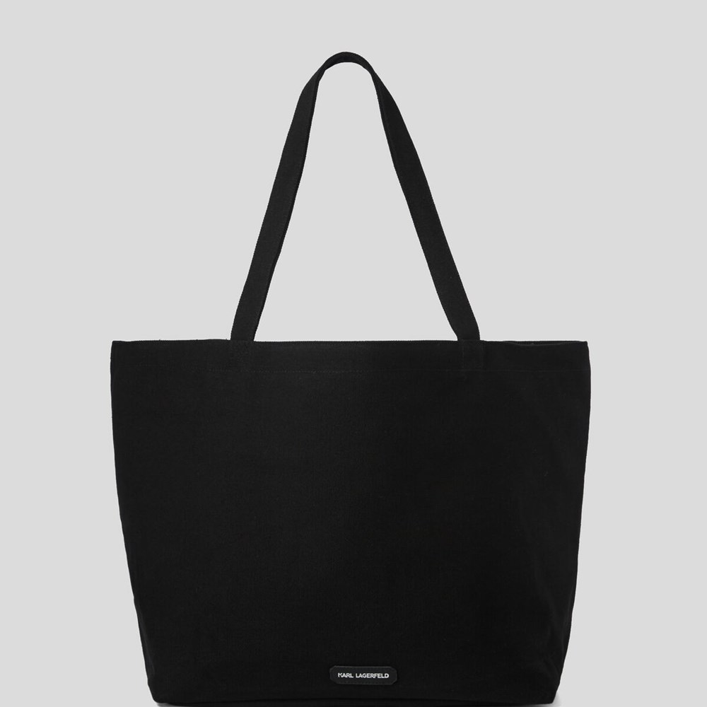 Black Women's Karl Lagerfeld K/Ikonik Karl Tote Bags | AE397CYOM