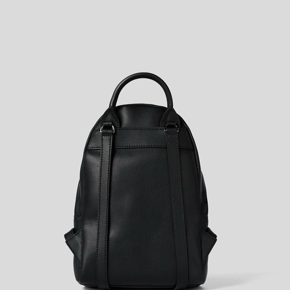 Black Women's Karl Lagerfeld K/Ikonik Metal Pin Backpacks | AE182JMZY