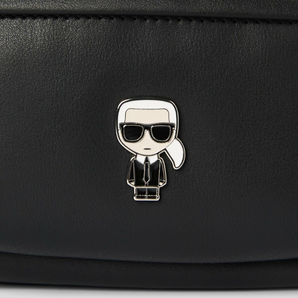 Black Women's Karl Lagerfeld K/Ikonik Metal Pin Backpacks | AE182JMZY